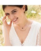 Collar Paola Jade & Opal en latón dorado