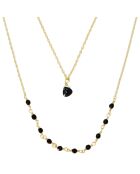 Collar Paola Jade & Opal en latón dorado