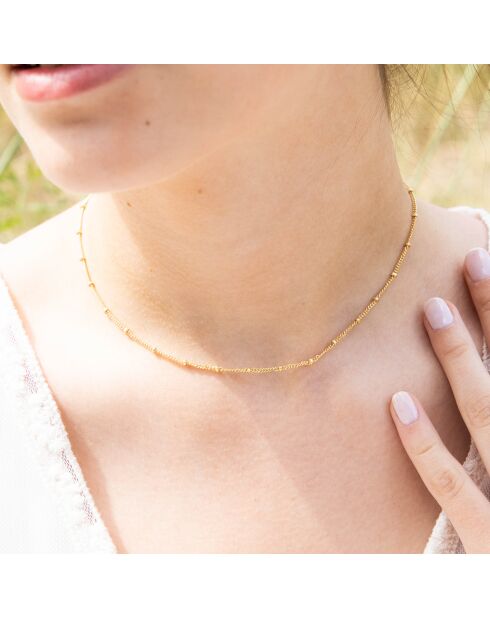 Collier Choker en laiton doré