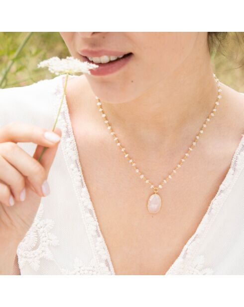 Collier Adassa Quartz en laiton doré