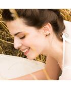 Boucles d'oreilles Vicky Labradorite en laiton doré