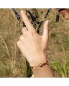 Bracelet Augustine Quartz, Aqua Calci & Améthyste en laiton doré