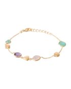 Bracelet Augustine Quartz, Aqua Calci & Améthyste en laiton doré
