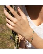 Bracelet Neela Aqua Calci en laiton doré