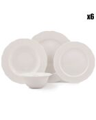 Service de table en Porcelaine blanc - 24 pièces