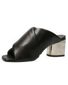 Mules en Cuir noires Talon 6 cm