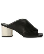 Mules en Cuir noires Talon 6 cm