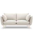 Canapé velours Elio beige clair - 158x100x97 cm