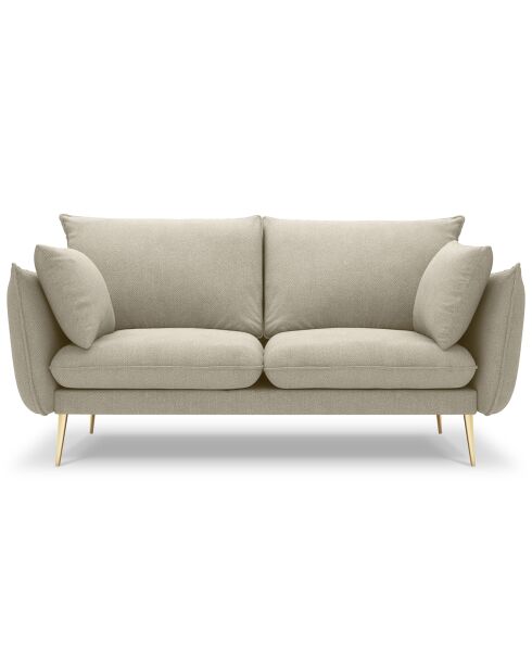 Canapé velours Elio beige - 158x100x97 cm
