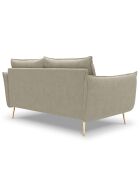 Canapé velours Elio beige - 158x100x97 cm