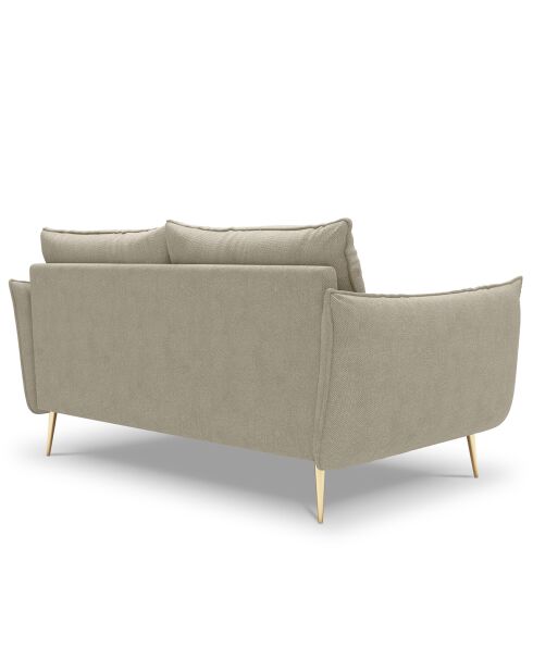 Canapé velours Elio beige - 158x100x97 cm
