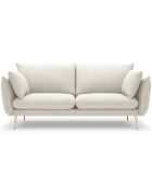 Canapé velours Elio beige clair - 198x100x97 cm