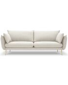 Canapé velours Elio beige clair - 228x100x97 cm