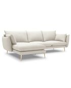 Canapé d'angle gauche elio beige clair - 251x170x97 cm
