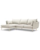 Canapé d'angle gauche elio beige clair - 251x170x97 cm