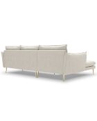 Canapé d'angle gauche elio beige clair - 251x170x97 cm