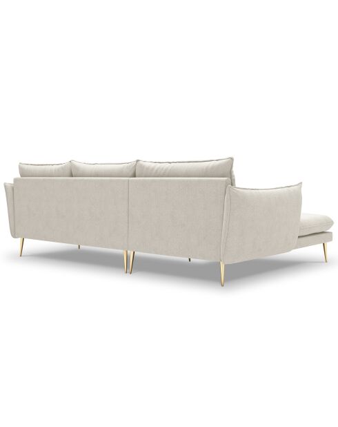 Canapé d'angle gauche elio beige clair - 251x170x97 cm