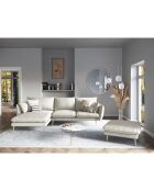 Canapé d'angle gauche elio beige clair - 251x170x97 cm