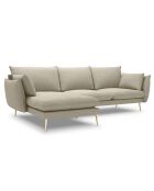 Canapé d'angle gauche elio beige - 251x170x97 cm