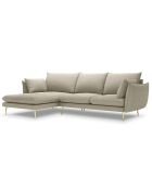 Canapé d'angle gauche elio beige - 251x170x97 cm