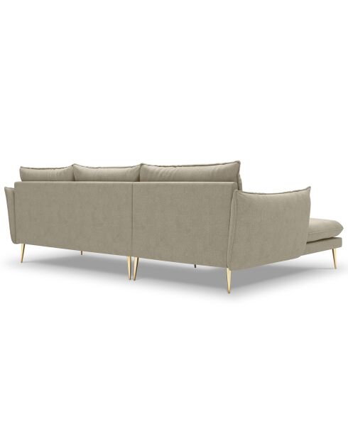 Canapé d'angle gauche elio beige - 251x170x97 cm