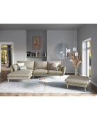 Canapé d'angle gauche elio beige - 251x170x97 cm