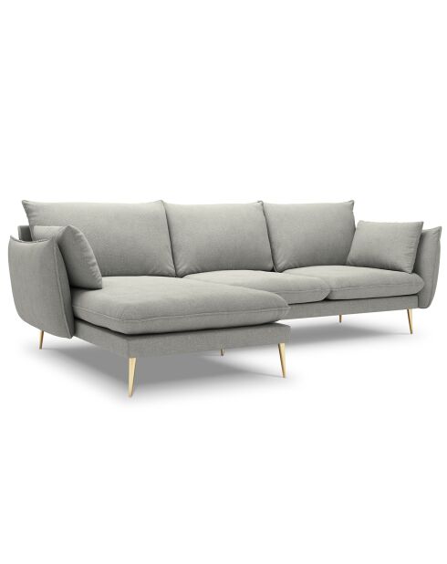 Canapé d'angle gauche elio gris clair - 251x170x97 cm