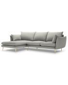 Canapé d'angle gauche elio gris clair - 251x170x97 cm