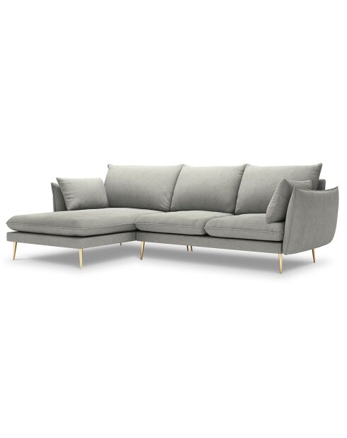 Canapé d'angle gauche elio gris clair - 251x170x97 cm