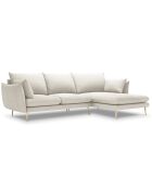 Canapé d'angle droit elio beige clair - 251x170x97 cm