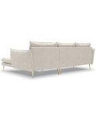 Canapé d'angle droit elio beige clair - 251x170x97 cm