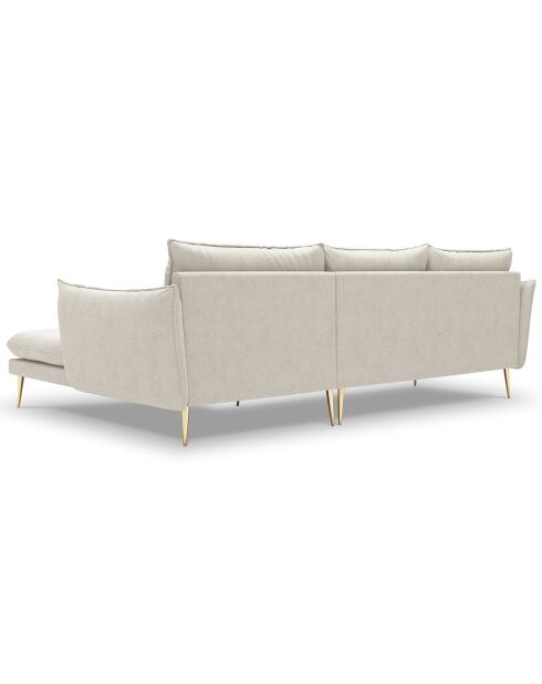 Canapé d'angle droit elio beige clair - 251x170x97 cm