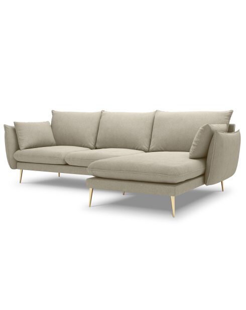 Canapé d'angle droit elio beige - 251x170x97 cm
