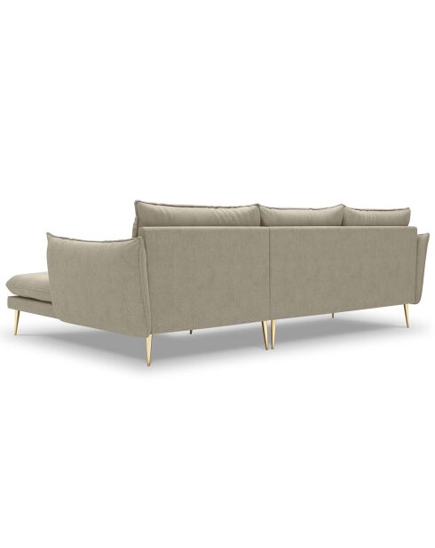 Canapé d'angle droit elio beige - 251x170x97 cm