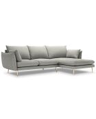 Canapé d'angle droit elio gris clair - 251x170x97 cm