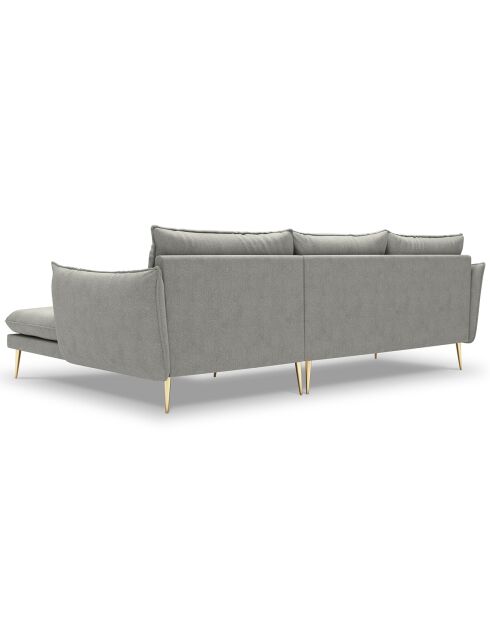 Canapé d'angle droit elio gris clair - 251x170x97 cm