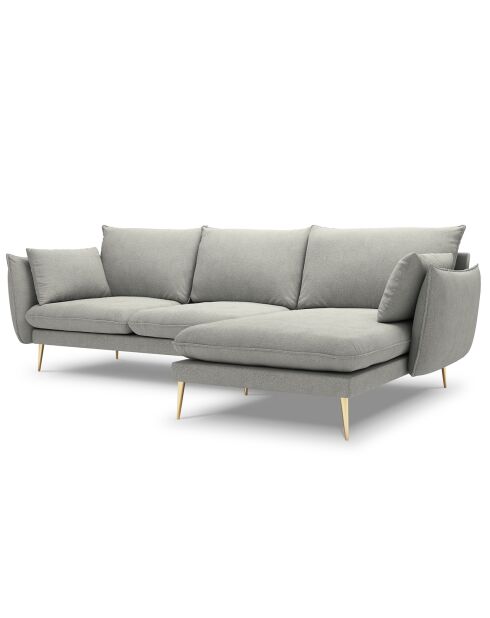 Canapé d'angle droit elio gris clair - 251x170x97 cm