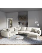 Canapé d'angle gauche panoramique Elio beige clair - 337x244x95 cm