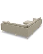 Canapé d'angle droit panoramique Elio beige - 337x244x95 cm