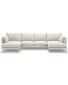 Canapé panoramique  elio beige clair - 344x170x97 cm