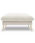 Pouf velours Elio beige clair - 100x80x45 cm
