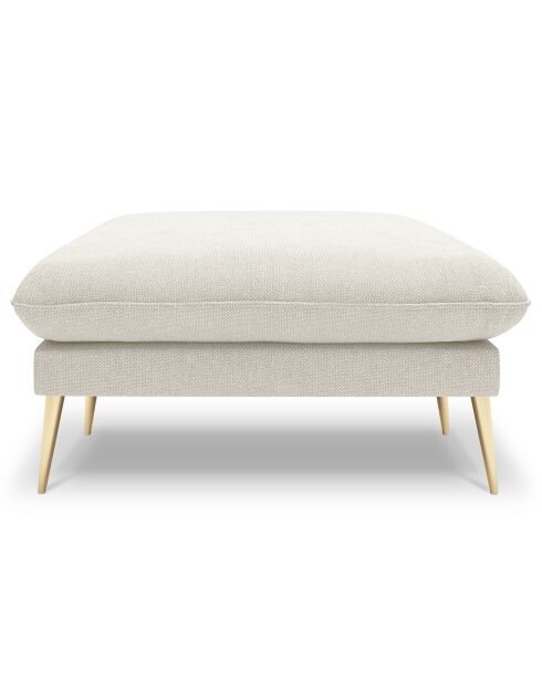 Pouf velours Elio beige clair - 100x80x45 cm