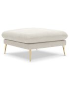 Pouf velours Elio beige clair - 100x80x45 cm