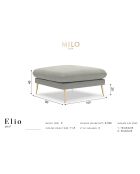 Pouf Elio beige - 100x80x45 cm