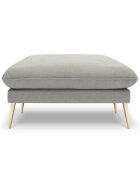 Pouf velours Elio gris clair - 100x80x45 cm
