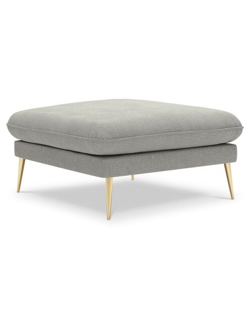 Pouf velours Elio gris clair - 100x80x45 cm