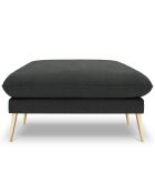 Pouf velours Elio gris foncé - 100x80x45 cm