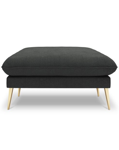 Pouf velours Elio gris foncé - 100x80x45 cm