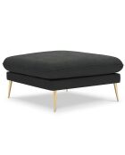 Pouf velours Elio gris foncé - 100x80x45 cm