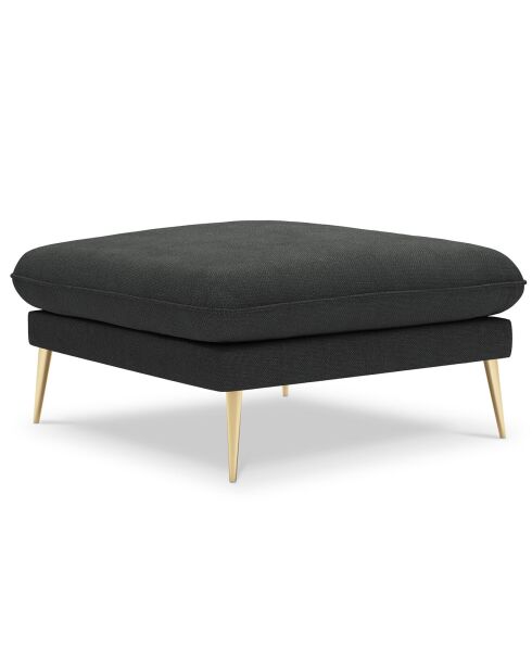 Pouf velours Elio gris foncé - 100x80x45 cm